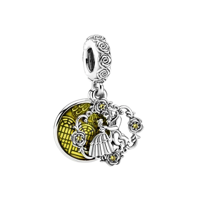 2025 Disney Beauty and The Beast Charm Beads Dangle Fit Original Snake Silver Bracelet Necklace Bead for Diy Jewelry Women Gift