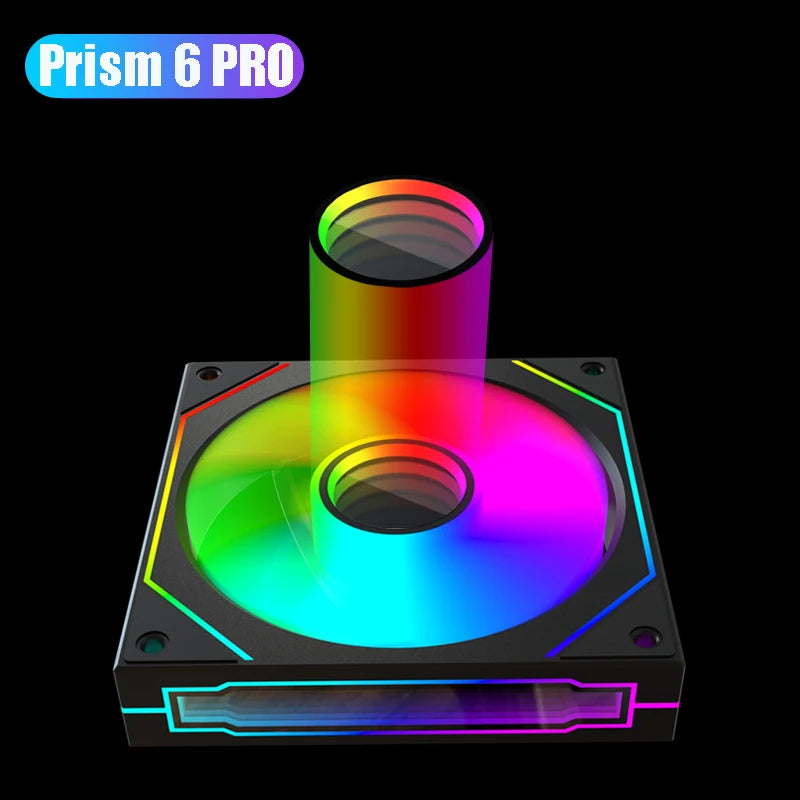 OEM Prism 6 PRO 120mm chassis fan ARGB Synchro 3-sided Infinity Mirror computer cooling fan