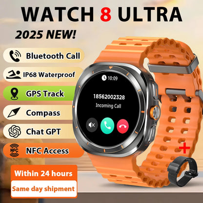 Smart Watch 8 Ultra New Color Matching GPS Compass Smartwatch Bluetooth call NFC IP68 Waterproof Health monitoring Reduction100%