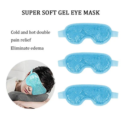 Gel Eye Mask Reusable Beads for Hot & Cold Therapy Soothing Relaxing Beauty Gel Eye Mask Sleeping Ice Goggles Sleeping Mask