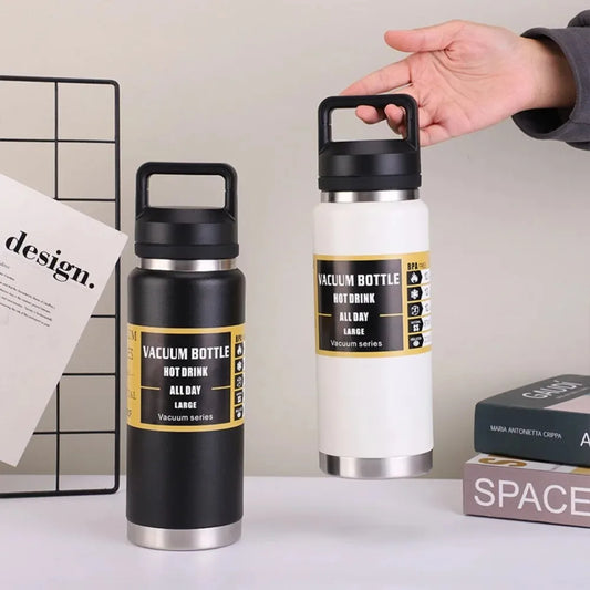 600ML/800ML/1100ML Stainless Steel Vacuum Flasks Insulated Water Bottle Keep Cold&Hot Thermos Coffee Mug with Lid Thermos Bottle