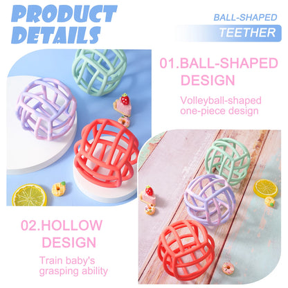1PCS Silicone Baby Teether Ball Cute Toys For Infants Shower Gift For Kids Chewing Training Teething Toys Baby Toys
