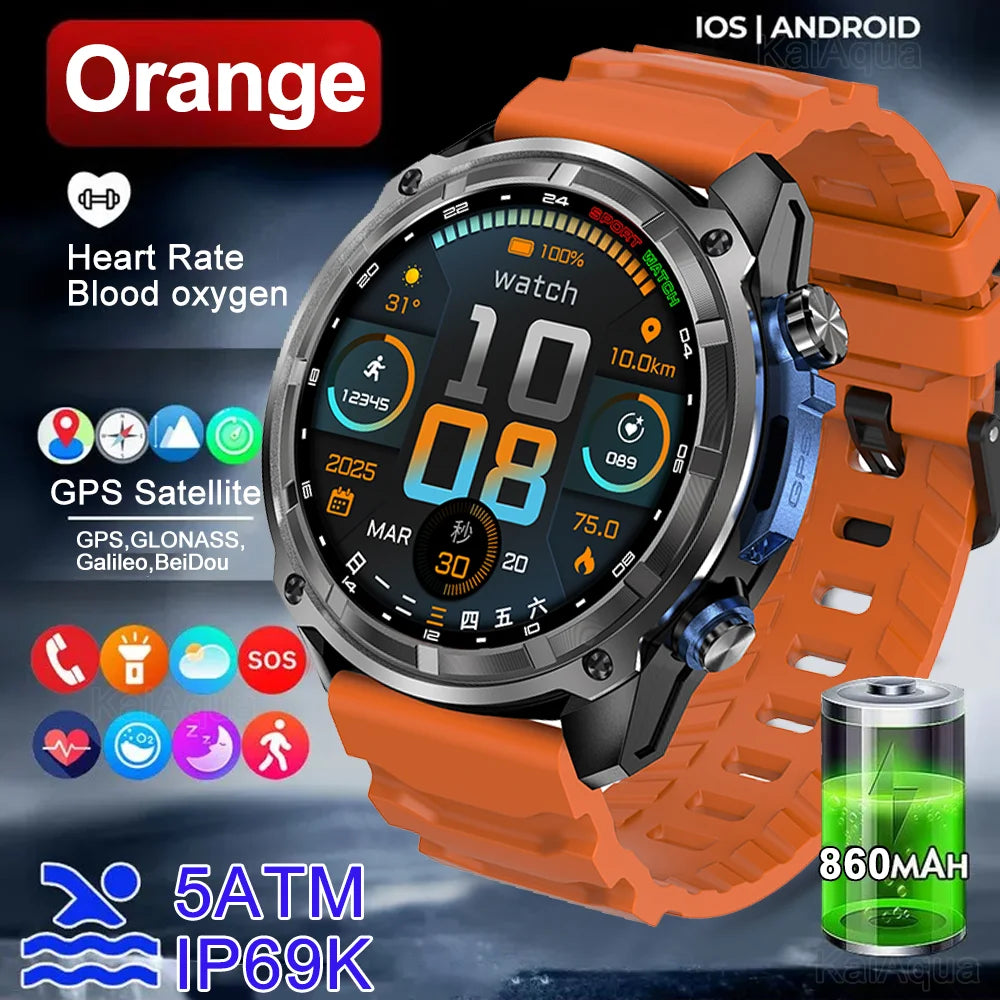 HD Vision DT G1 Smart Watch Ultra-clear Display GPS Navigation 4GB Storage Offline Map Bluetooth call Sports Health Monitoring
