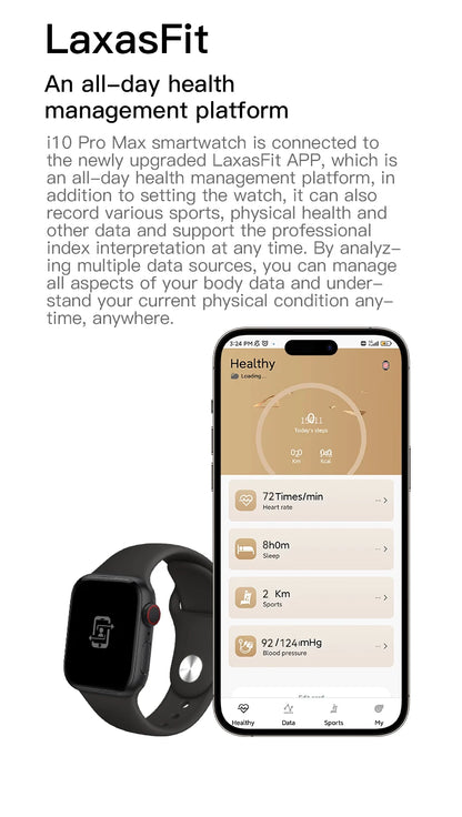Smart Watch I10 Pro Max Smart Watch for Men Series 9 Phone Custom Watch Face Sport Waterproof Women Man Wearable
