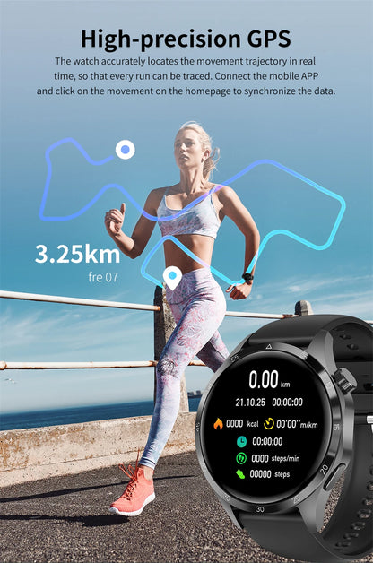 2025 New Smart Watch Men Watch 4 Pro1.53 inch AMOLED HD Screen BT Call GPS sports NFC Health Monitoring Smartwatch Mens Watch