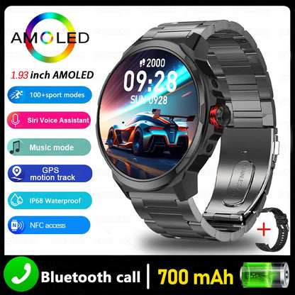 [New 2026] SK50 NFC 1.93 inch Smart Watch Ultra HD AMOLED Display Voice Calling 100+ Sports Modes 24H Health Monitor Smartwatch