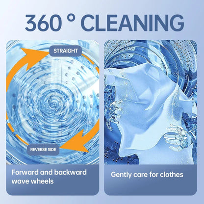 TINSOL New Mini Portable Washing Machine USB Charging Support Silent Fully Automatic Wash Essential for Dorms and Travel