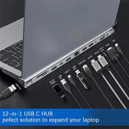 MZX USB Multi-hub Docking Station Type C Multi Hub Extension A HDMI-compatible Rj45 Pro Adapter Dock for Macbook Mac Mini Laptop