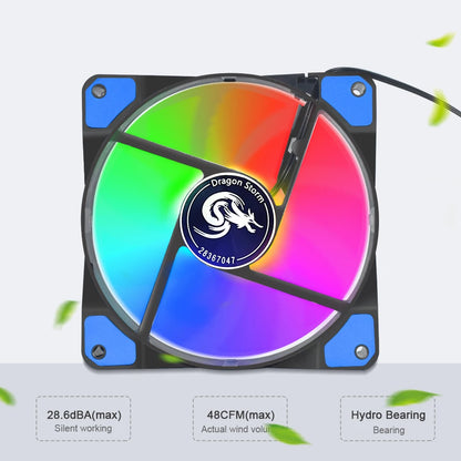 120*120*25MM Chassis PC Accessories 120mm PC Gamer Computer Case 12V CPU Cooling RGB Silent Fan