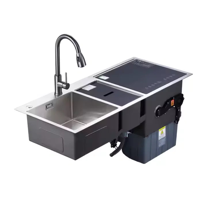 Integrated Sink Dishwasher Complete Set Of Fully Automatic Kitchen Appliances Includes Single Bowl Ultrasonic Dishwasher Sink Fa