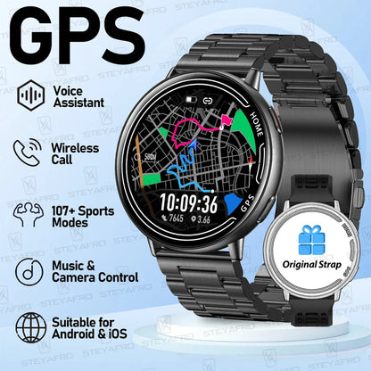 Smart Watch for Men Women Built-in GPS Fitness Watch with BT Calls 100+ Sport Modes IP68 Waterproof Smartwatch for Android iOS