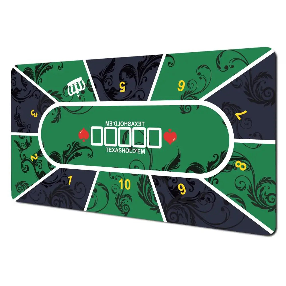 Texas Hold'em Table Pad Portable Rubber Poker Table Mouse Pad Keyboard Office Gaming Table Pad Gambling Players Game Layout