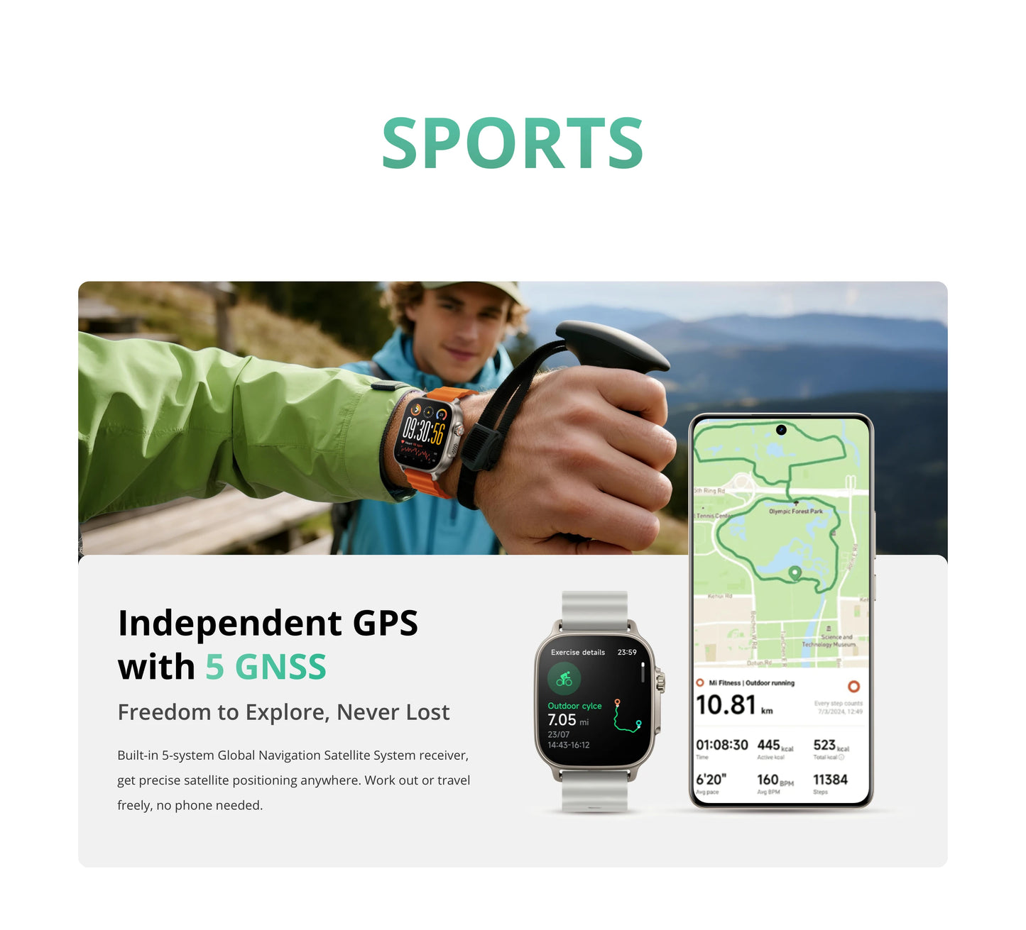 realme Watch 5 Smart Watch 1.97" 2D Flat AMOLED Display Compass & Independent GPS with 5 GNSS 14-day Battery Life NFC Card IP68