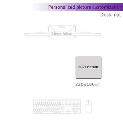 DIY custom image gaming mouse pad, large desk pad 90X40cm high-definition personalized anti slip washable home and office
