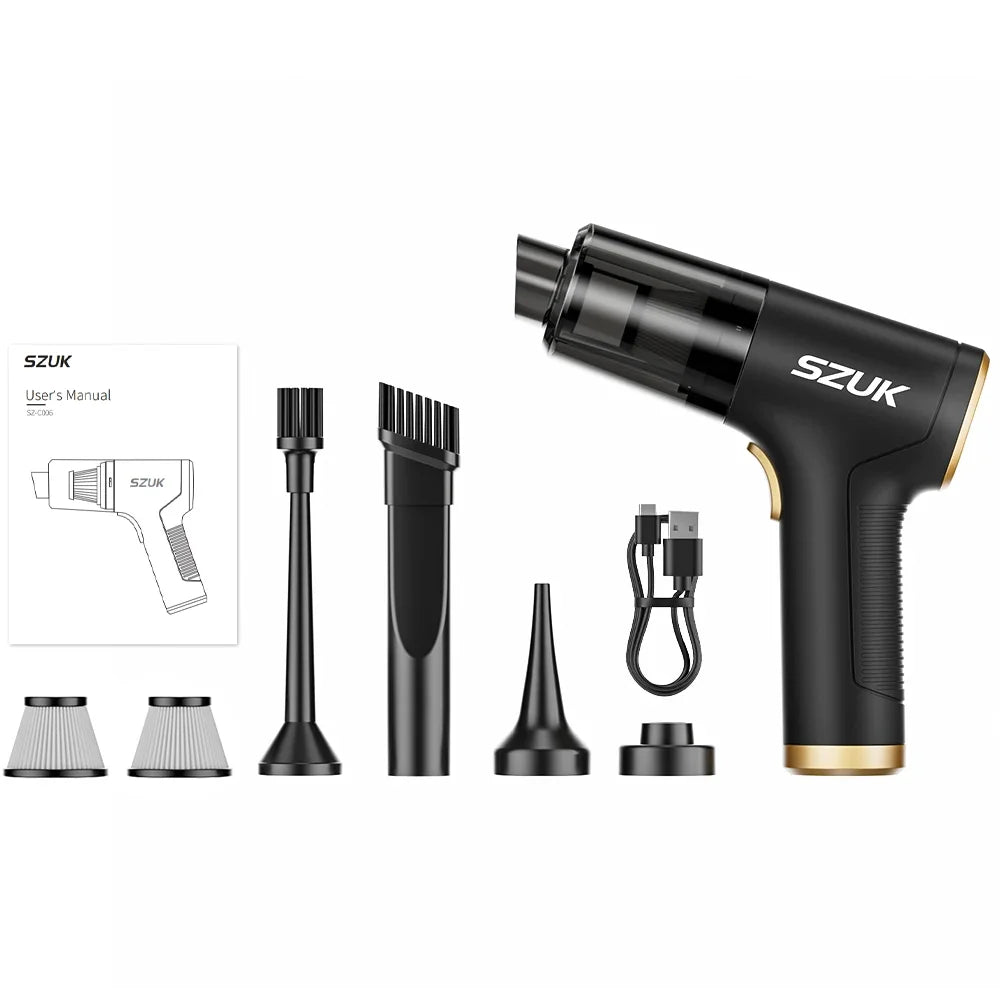SZUK 780000PA Powerful Vacuum Cleaner Mini Cordless Portable Car Vacuum Cleaner for Home Appliance Handheld Blower Car Cleaner