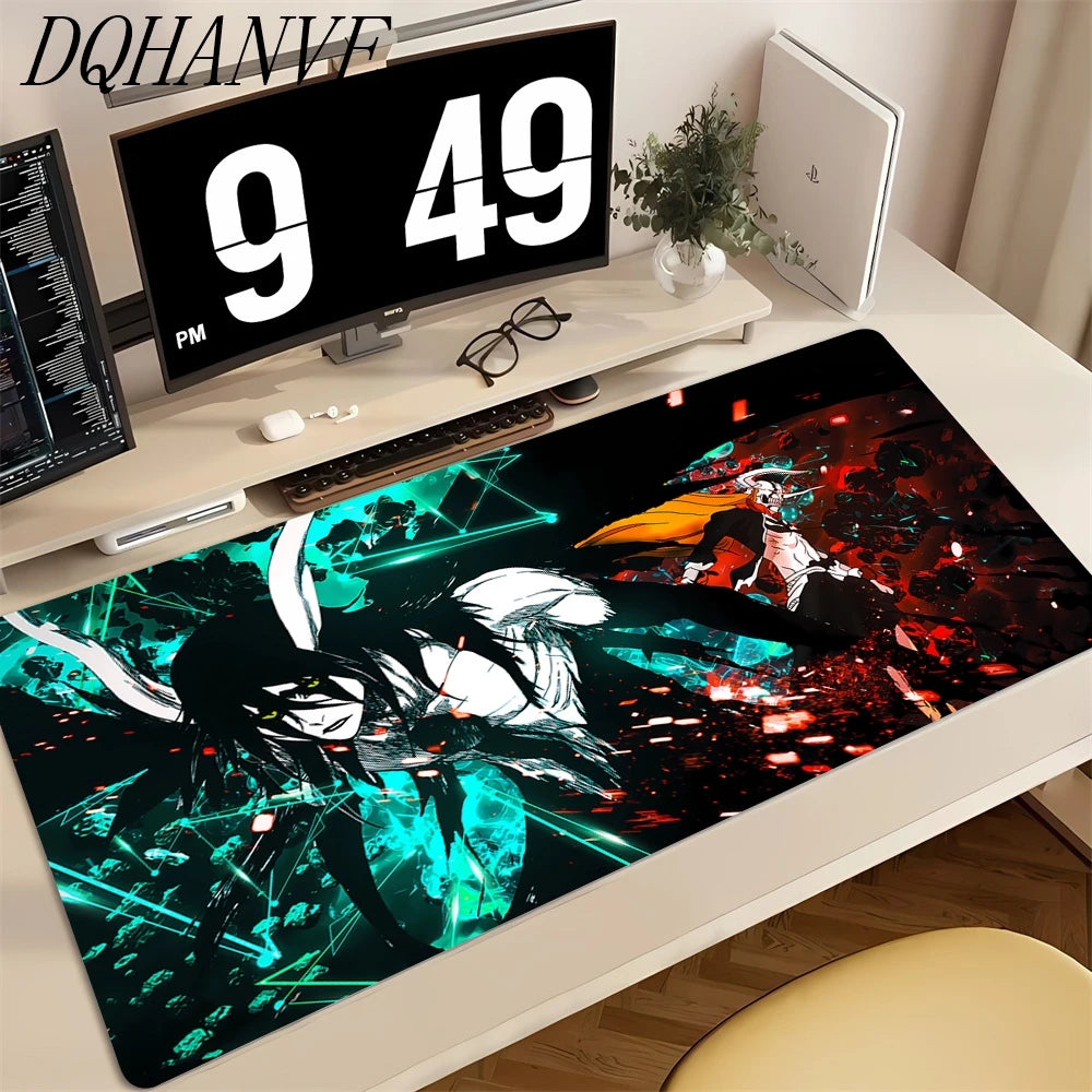 BLEACH Mouse Pad Desk Mat Large Natural Rubber Non-slip Anti-fray Anime  Mousepad With lock edge Keyboard Ergonomic Office Home