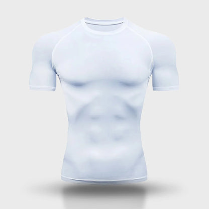Summer Sports Quick-dry Compression Fitness Men T-shirt Outdoor Exercise Running Boxing Training Adult Short-sleeve Clothing Top