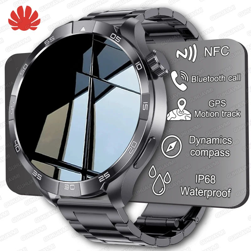2025 New GT5 Pro GPS Sports Compass SmartWatch Men 1.85" AMOLED HD Screen NFC IP68 Waterproof Bluetooth Call Smartbracelet Woman