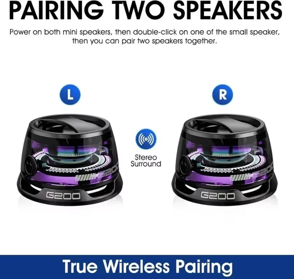 Mini Bluetooth Speaker Portable Phone Holder RGB Lighting Magnetic Speaker BT5.3 Mini Sound Box 7 Hours Playback Easy to carry