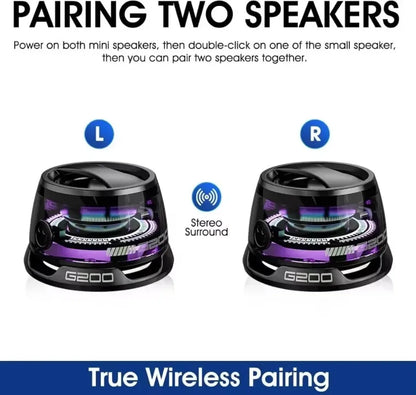 Mini Bluetooth Speaker Portable Phone Holder RGB Lighting Magnetic Speaker BT5.3 Mini Sound Box 7 Hours Playback Easy to carry