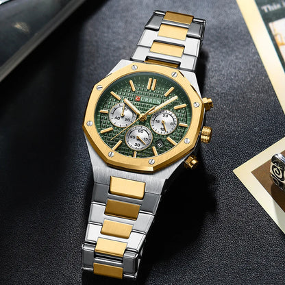 Curren 8440 Men's Business Quartz Watch Six-Hand Round Calendar Multifunctional Waterproof Wristwatch