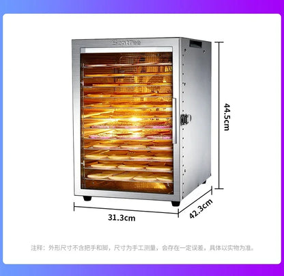 Dried Fruit Machine Solute Beans Fruit Dryer Food Commercial Pet Snacks Jerky Meat Household Food Air Dryer Home Appliance