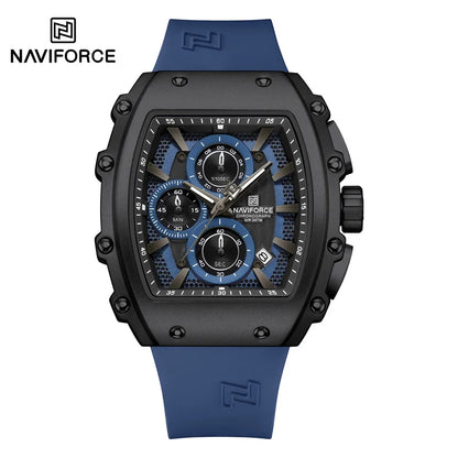 NAVIFORCE Fashionable 2025 Watches for Men Multifunctional 30M Waterproof Sports Quartz Silicone Strap Luxury Clock Reloj Hombre