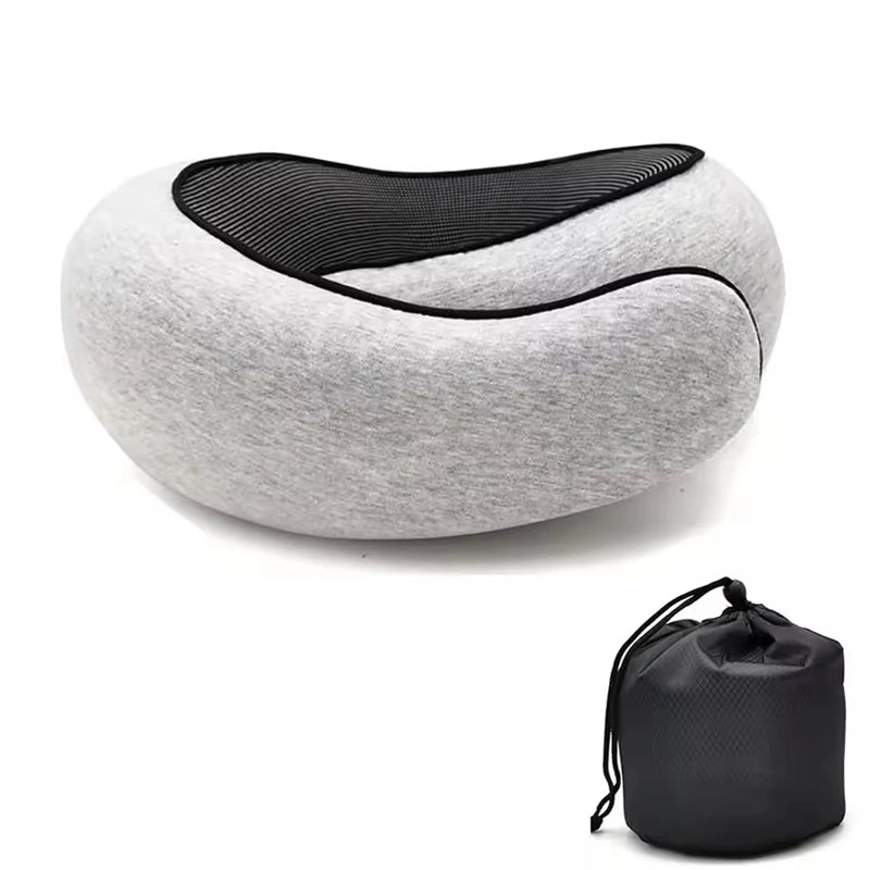U-shaped Pillow Travel Drive Neck Pillow Memory Foam Protection Neck Support Portable Adjustable Soft Noon Break Sleep Pillows