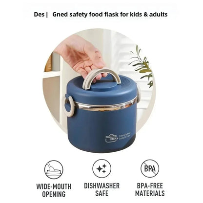 1100ml Stainless Steel Bento Lunch Box Insulated Thermal Food Container Soup Cup Thermos That Keeps Food Hot for Picnics And Wor