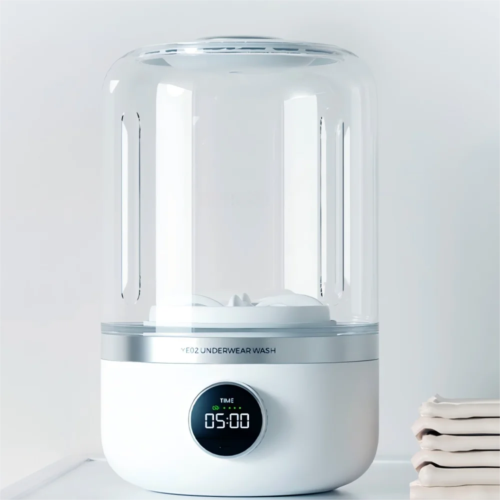 Wireless washing machine portable underwear cleaner 1L mini Socks Washing Machine Dehydratable Laundry Bucket