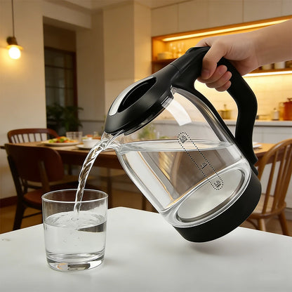 2.0L Electric Glass Kettle Fast Boil Auto Shut Off Dry Boil Protection Borosilicate Glass  Kitchen Appliance for Home