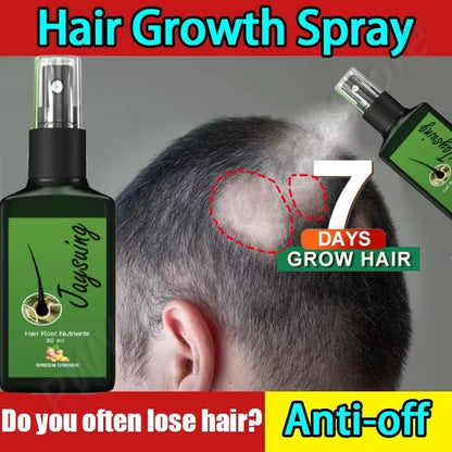 Fast Ginger Hair Growth Spray Roots Grow Anti Hair Loss Hair Regrowth Serum Scalp Damaged Repair Nourish Care Products Women Men