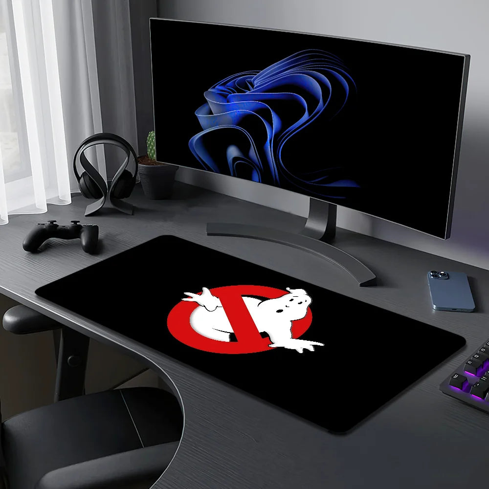 G-Ghostbusters Slimer Mouse Pad Movie Anti-fray Home Custom Ergonomic Office Rubber Large Funny Desk Mat Keyboard PC Non-slip