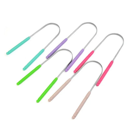 New Stainless Steel Tongue Scraper Oral Tongue Cleaner Brush Tongue Toothbrush Oral Hygiene High Quality Tounge Scraper