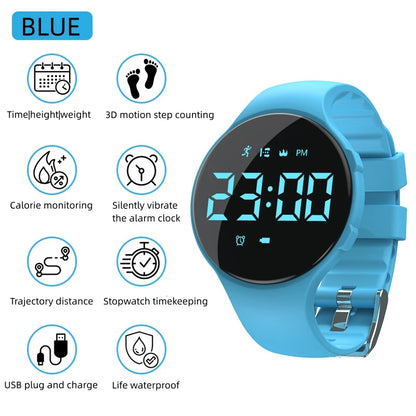 Smart Watch Rate Smartwatch Fitness Tracker Silent Vibration Alarm Clock to Get Up Step Counting Waterproof Smart Brac