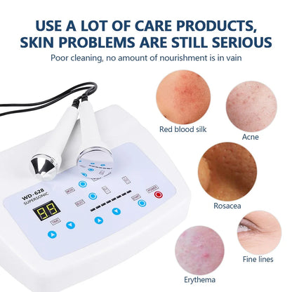 Ultrasonic Face Tightening Beauty Instrument High Frequency Face Massager Lifting Skin Anti Aging Freckle Removal Skin Care Tool