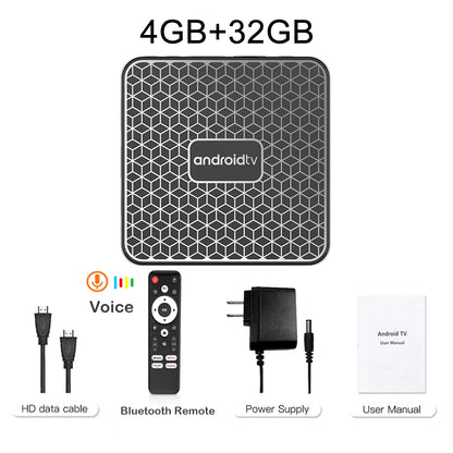 Android14.0 Smart TV Box 4K Streaming RK3518 Dual WiFi 2.4G/5.8G Hulu Google Play TikTok Fast Quad Core Voice Remote Media Playe