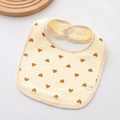 3 Pieces of A-class Pure Cotton Gauze Breathable Baby Pacifier Summer Soft Petal Baby Printed Saliva Drool Towel