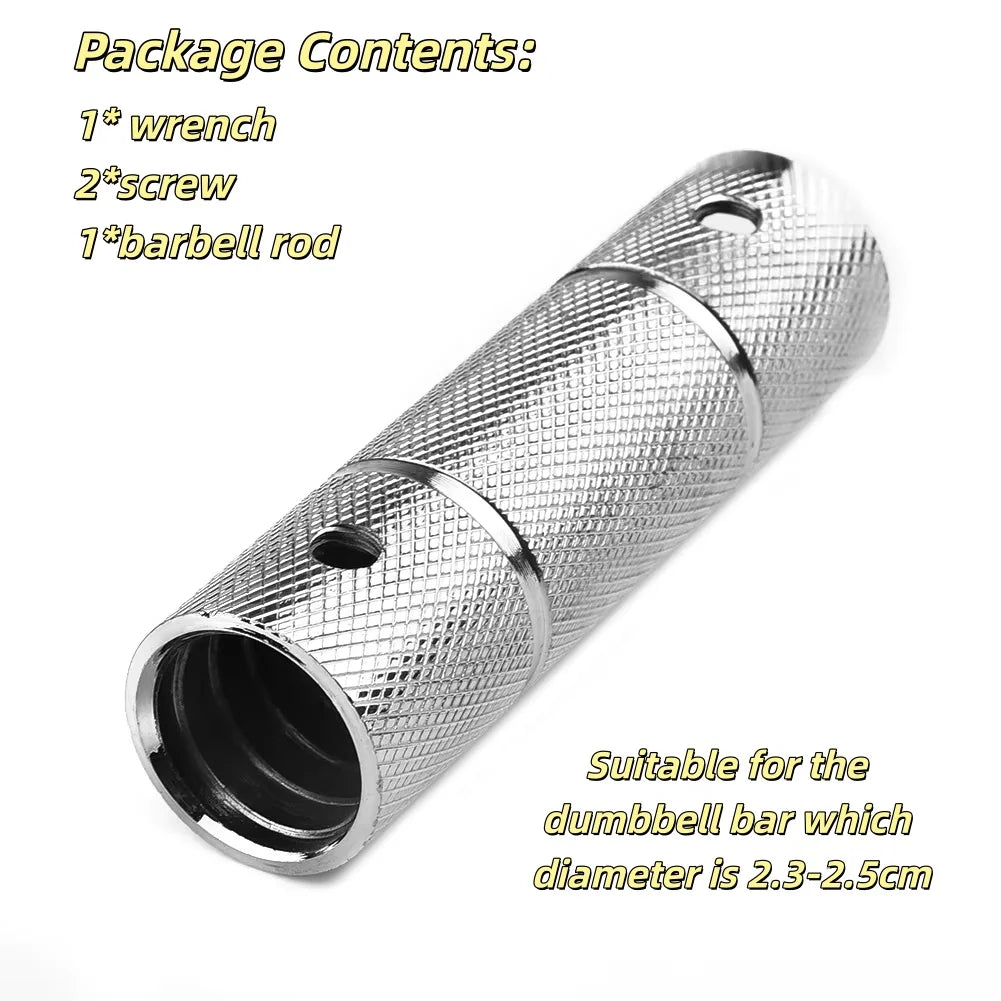 Spinlock 1" Standard 25mm Dumbbell Bar Connector Extender Linker Fitness  Dumbbell Connecting Rod  Barbells Attachments