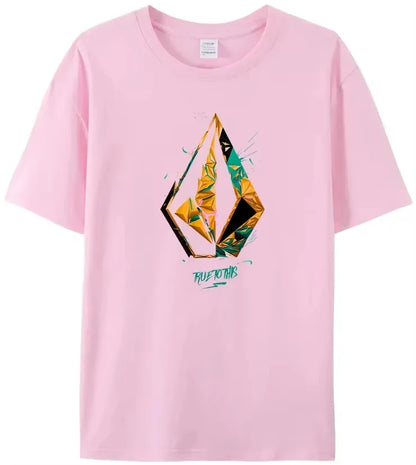 Volcom Men Women Cotton T-shirt Luxury Brand Fashion Big Size Top Casual Short Sleeve Streetwear Classic Print Loose Tee 2025