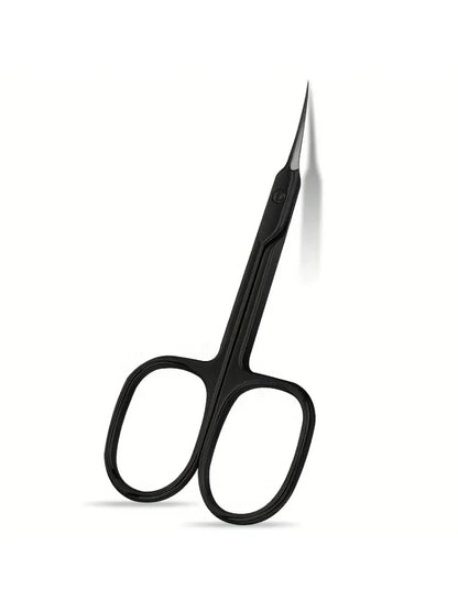 Curved Scissors  Multi-Purpose Stainless Steel Non-Slip Grip Scent-Free Shar Beauty Tool for Eyebrows Nails and Makeup Care