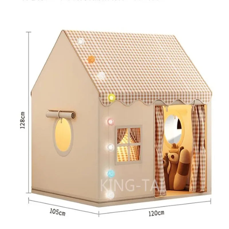Kid Toys Tent Princess Castle Play House Cubby Children Small House Folding indoor Play tent Baby Tent Metal Frame No Light Ball