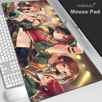 XXL Size Non-slip Wear-resistant for Desk Mat Anime Laptop Desk Office gamer table pad BanG Dream Mousepad Notebook Keyboard Pad