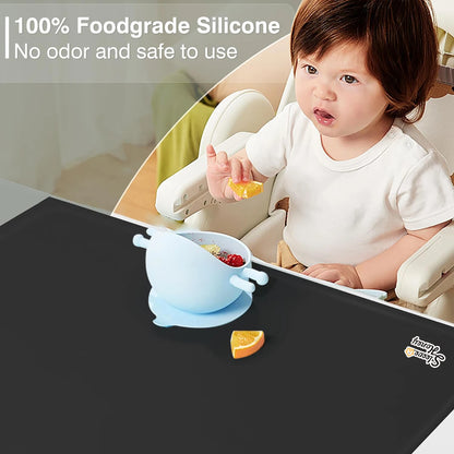 100cm Extra Large Silicone Mat Placemat Vinyl Table Heat Insulation Anti-Slip Washable Kitchen Dining Countertop Protector Pad