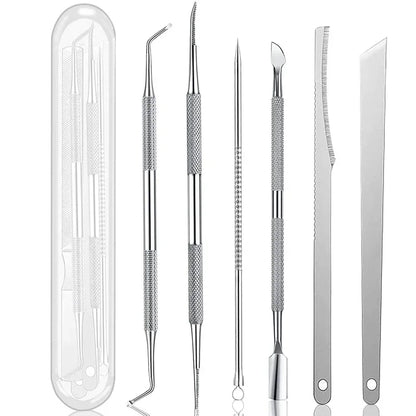Premium Foot Care Kit 8Pcs Callus Remover File Dead Skin Shaver Cuticle Pusher Pedicure Tool for Hard Tough Skin Beauty Health