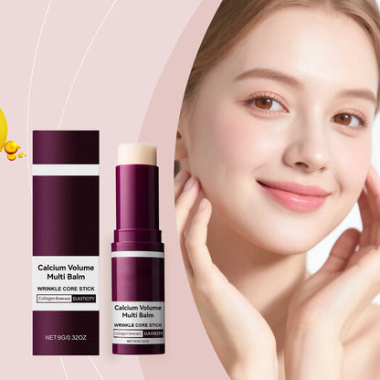 Calcium Volume Multi Balm Stick Reduce Wrinkle Fine Line Anti Aging Tighten Firming Moisturizing Brightening Softening Skin Care