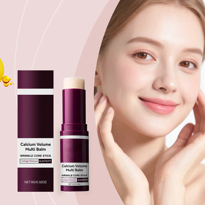 Calcium Volume Multi Balm Stick Reduce Wrinkle Fine Line Anti Aging Tighten Firming Moisturizing Brightening Softening Skin Care