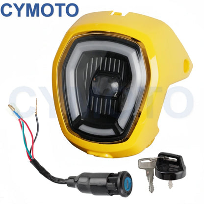 Motorcycle DC 12V Headlight Assembly For Honda NAVI 2022-2023 Head Lamp Accessories  Black Fairing Front Light HeadLamp