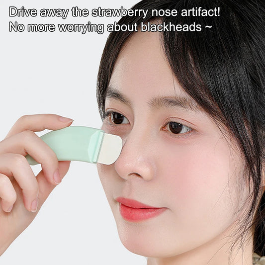 Facial Skin Scrubber Blackhead Remover With Cover Face Spatula Exfoliator Deep Cleansing Skin Care Tool
