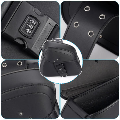 A Pair of 2 Black Motorcycle Hanging Bags, Suitable for Motorcycle Bags, Side Boxes, Side Bags, Tool Bags, Saddle Bags